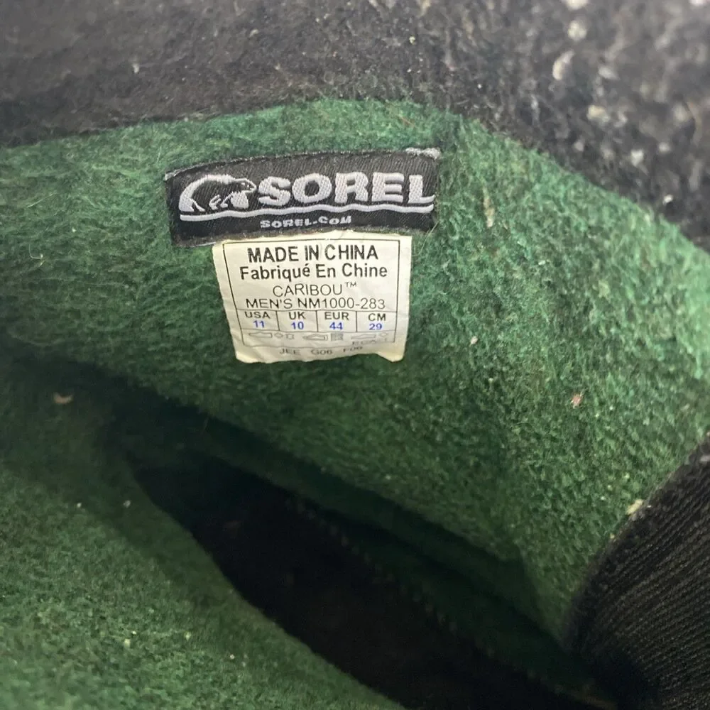 Sorel Caribou II Boots Mens 11 Brown Black NM1000-283 Waterproof Winter Boots